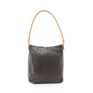 Louis Vuitton LOUIS VUITTON Looping GM Shoulder Bag Coated Canvas Leather Mon...